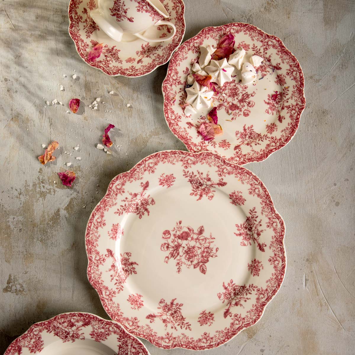 LOURRY Red Dinner Plate 27 cm Porcelain