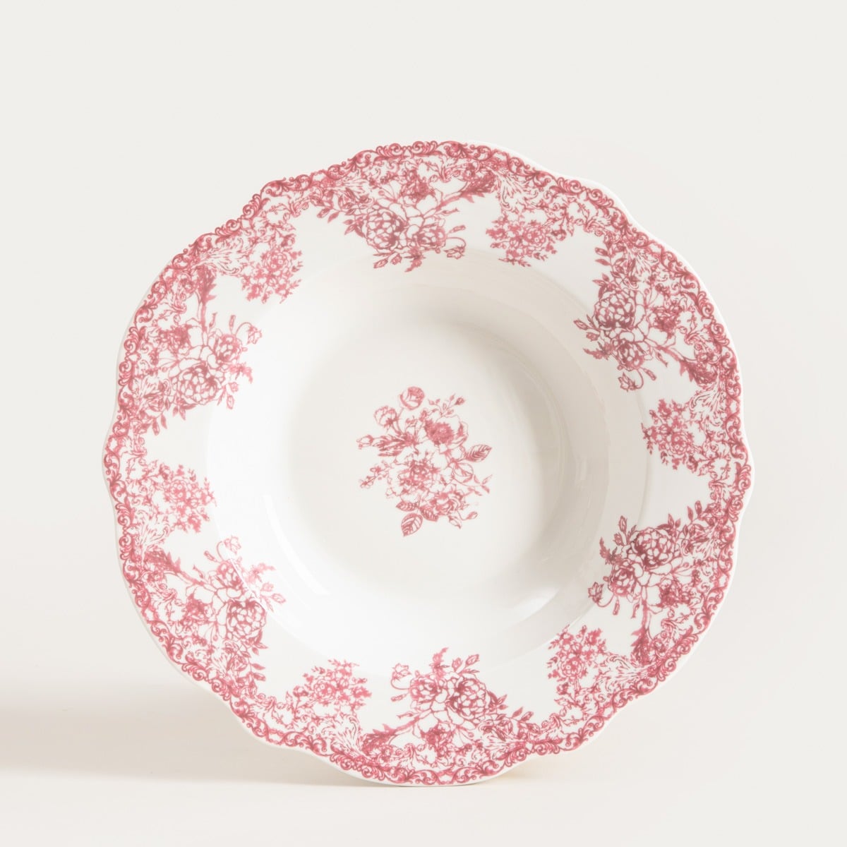 Lourry Deep Red Porcelain Plate 22cm