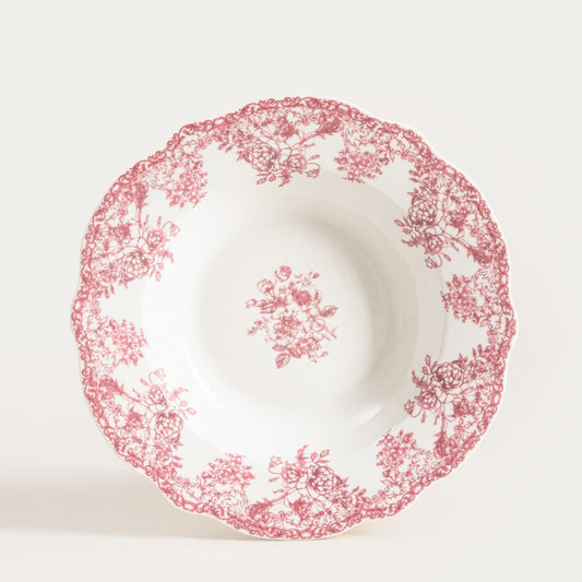 Lourry Deep Red Porcelain Plate 22cm