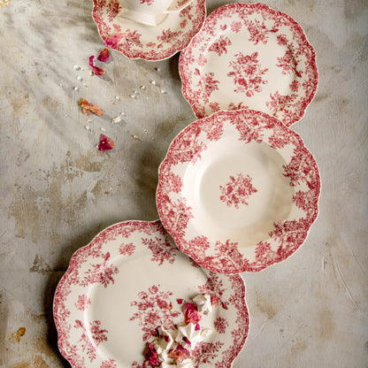 Lourry Deep Red Porcelain Plate 22cm