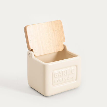 SYLAN Cream Garlic Container 13x12x13cm