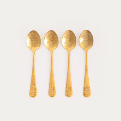 Set of teaspoons Regalia Gold Teaspoons Set of 4 - Stainless Steel Cutlery