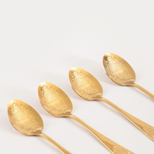 Set of teaspoons Regalia Gold Teaspoons Set of 4 - Stainless Steel Cutlery