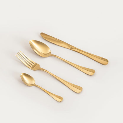 AURC Gold Cutlery Set 16 Pieces with Fine Finish