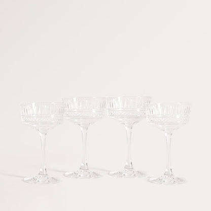 BRILLARE Glasses Set - 4 Pieces, 0.25L Each