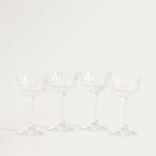 BRILLARE Glasses Set - 4 Pieces, 0.25L Each