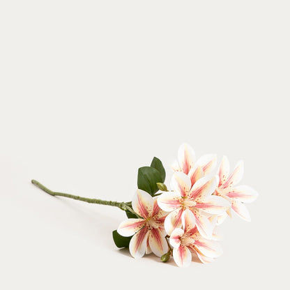 Artificial branch Artificial Cream Lily Branch 75 cm - Elegant Floral Decor