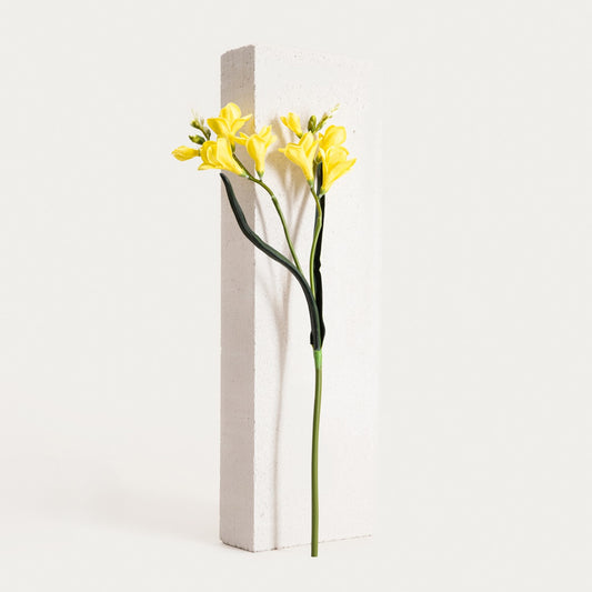 Artificial branch Artificial Yellow Freesia Branch FERSIA 58 cm