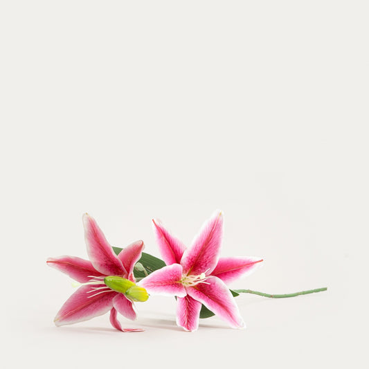 Artificial branch Artificial Pink Lily Branch 73 cm - Elegant Home Decoration