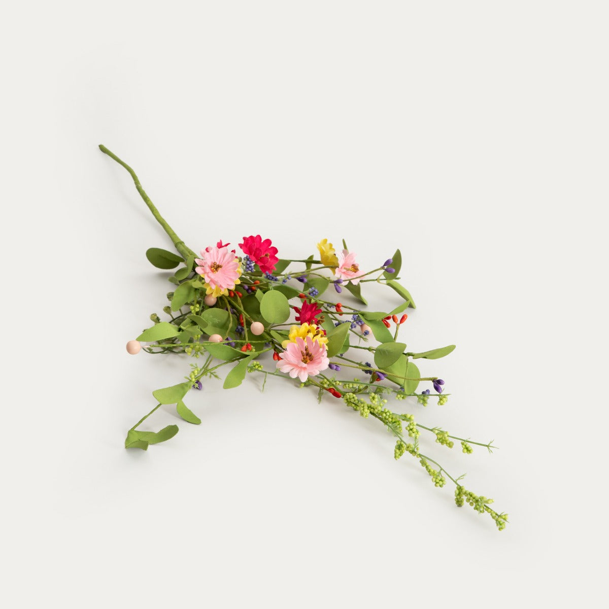 MEADOW Artificial Branch with Pastel Flowers 70 cm