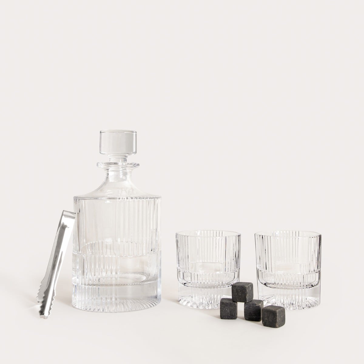 Eleganza Whiskey Set with Glasses - 8 Piece Decanter Set