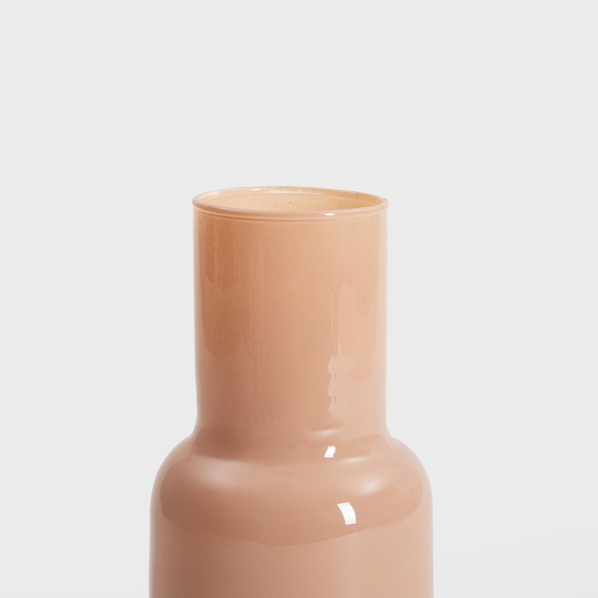 BELLY Glass Beige Vase 10x10x21 cm