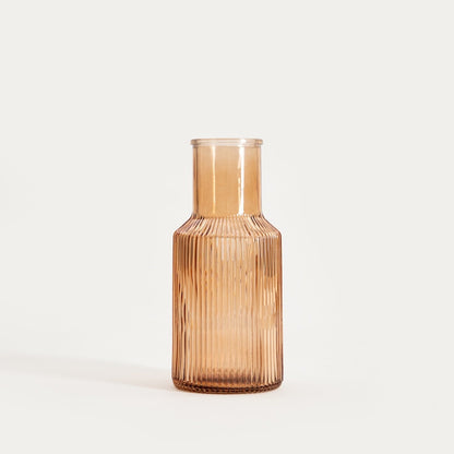 Wazon TOLLE Beige Glass Vase 10x22 cm