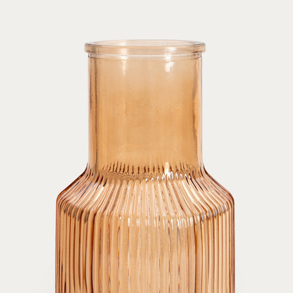 Wazon TOLLE Beige Glass Vase 10x22 cm
