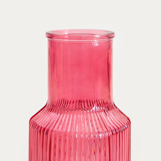 Wazon TOLLE Pink Glass Vase 10x22 cm