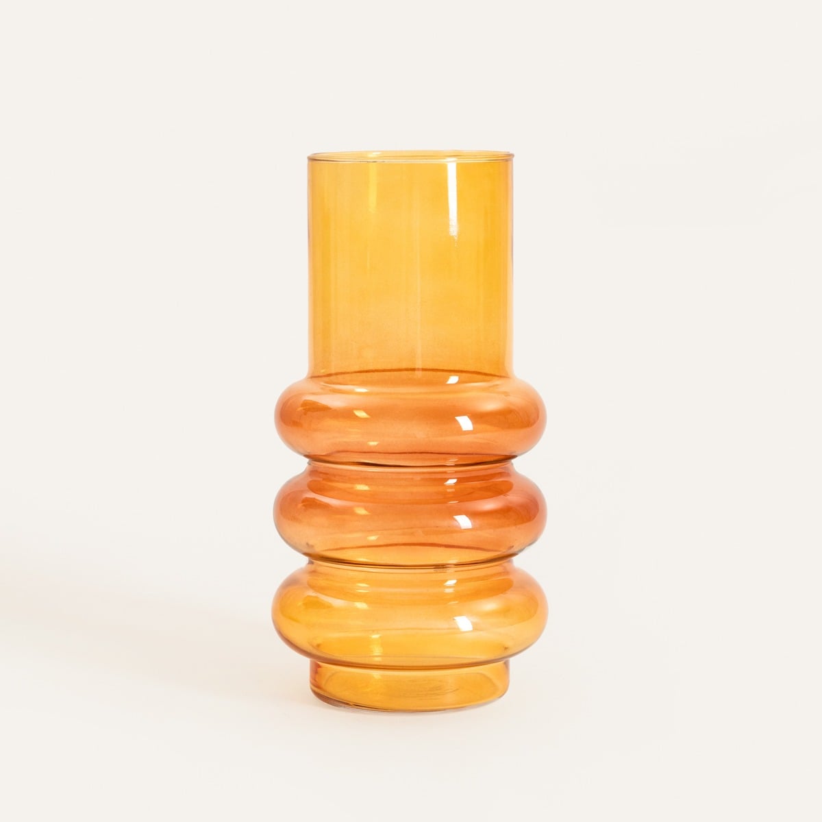 Circle Glass Honey Ombre Vase 16x16x27 cm