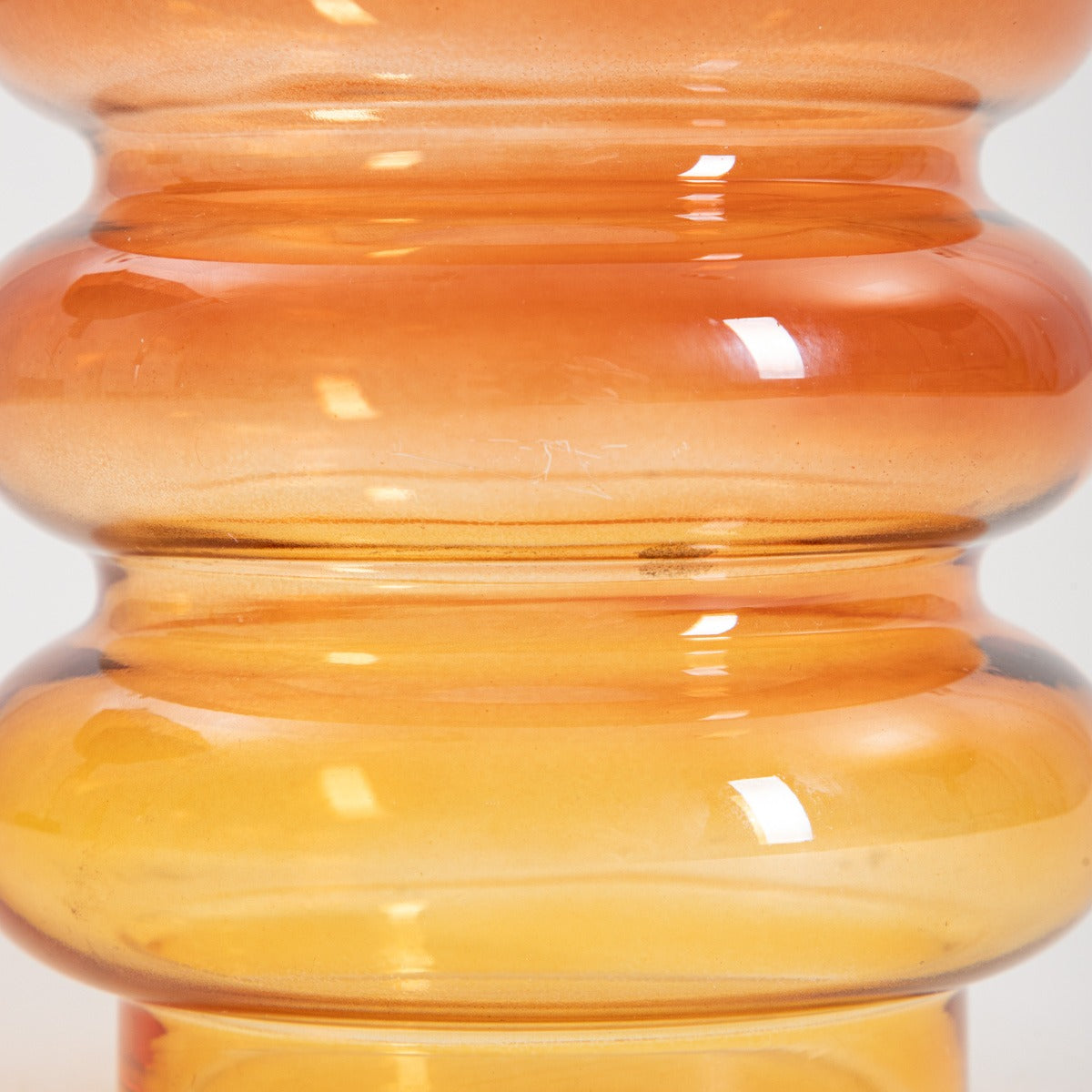 Circle Glass Honey Ombre Vase 16x16x27 cm