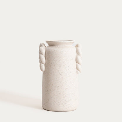 Wazon MARE Decorative Sand Finish Braided Ceramic Vase 15x13x24 cm