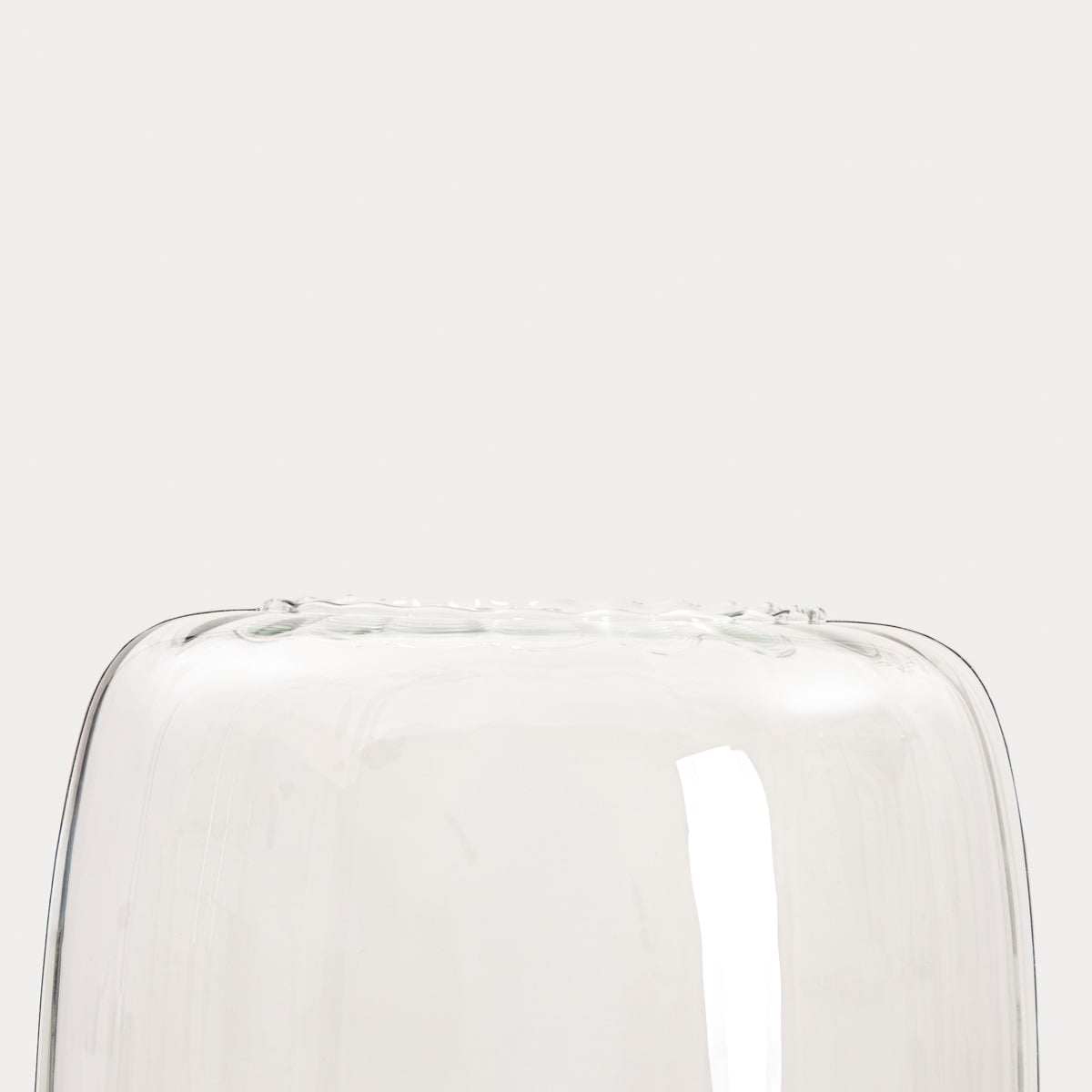 Wazon LUKI Transparent Fluted Vase Made from Recycled Glass 13x45 cm