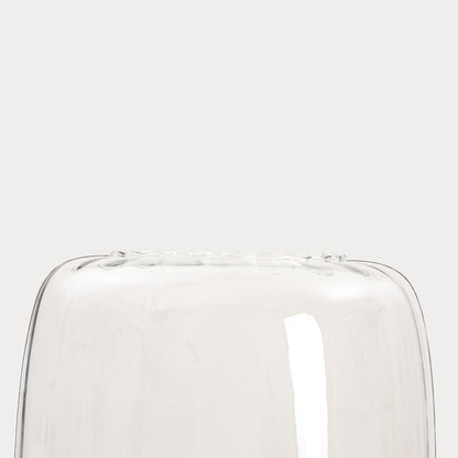 Wazon LUKI Transparent Fluted Vase Made from Recycled Glass 13x45 cm