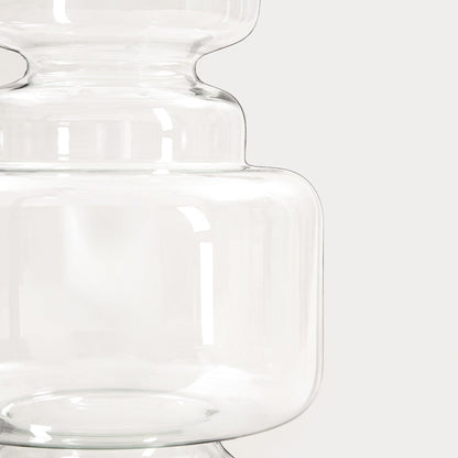 Wazon LUKI Transparent Recycled Glass Vase 23x42x42 cm