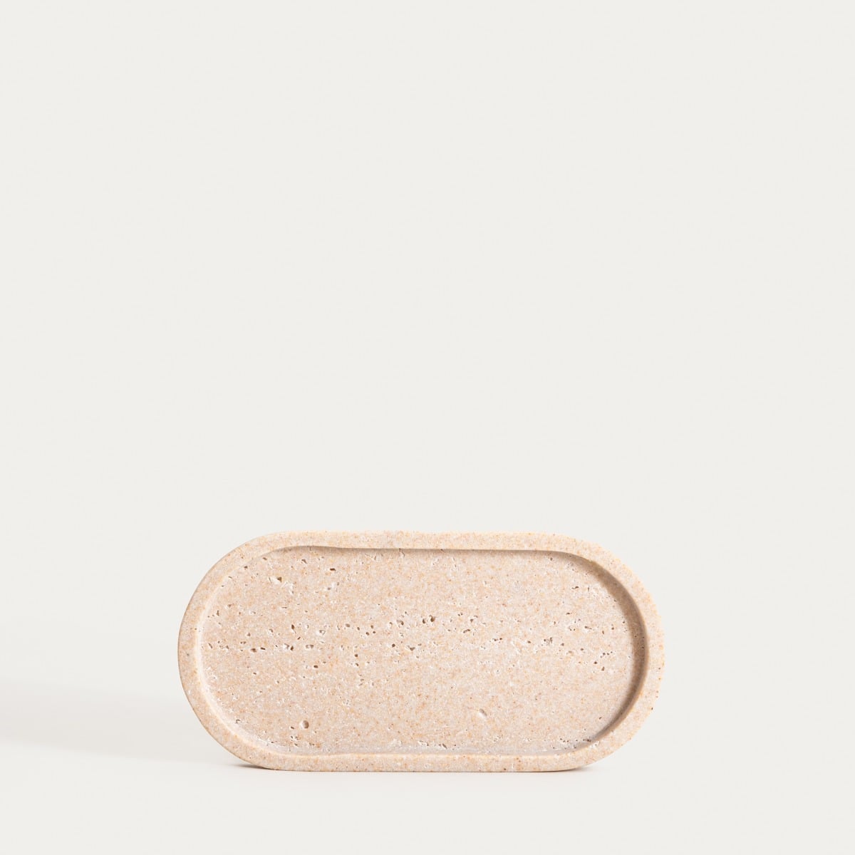 ONDA Oval Beige Decorative Tray 25x12x1.5 cm