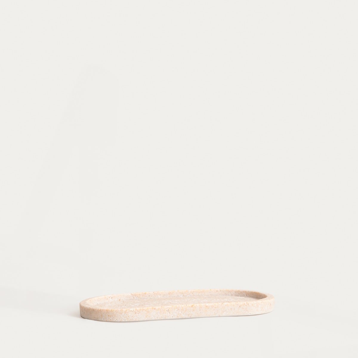 ONDA Oval Beige Decorative Tray 25x12x1.5 cm