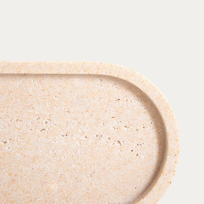 ONDA Oval Beige Decorative Tray 25x12x1.5 cm