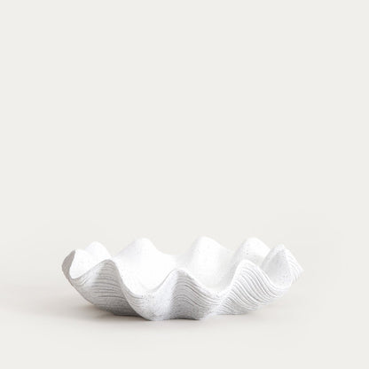 Misa dekoracyjna LUNEA Decorative Bowl with Wavy Ecru Design 26x26x6.5 cm