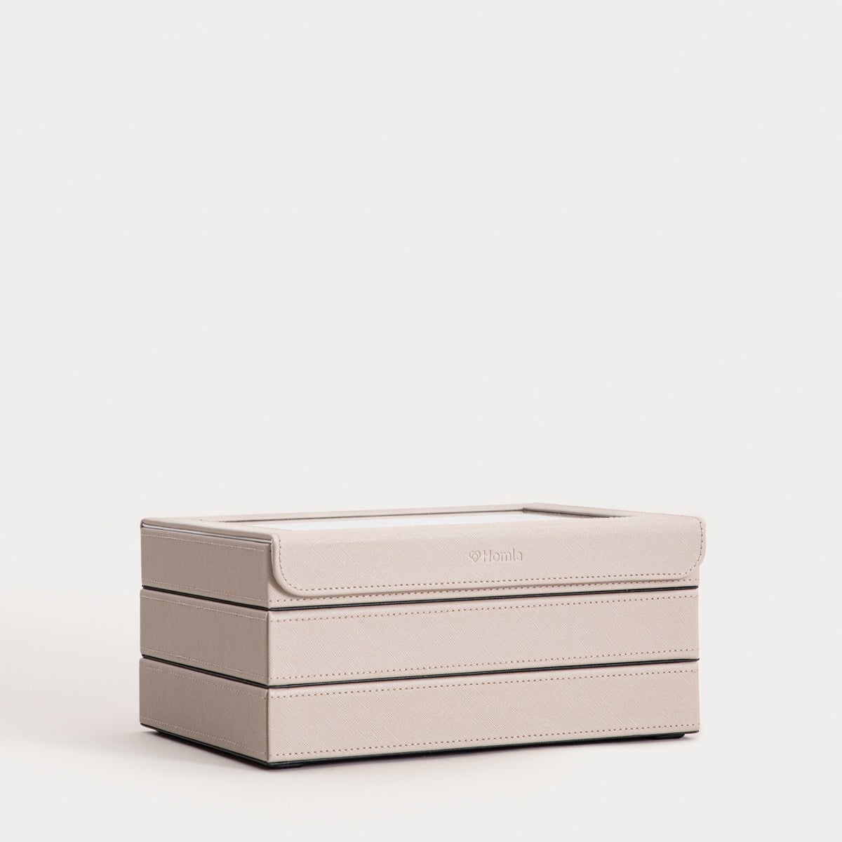 AMMRA Three-Level Beige Jewelry Box 25.3x18.2x11.4 cm