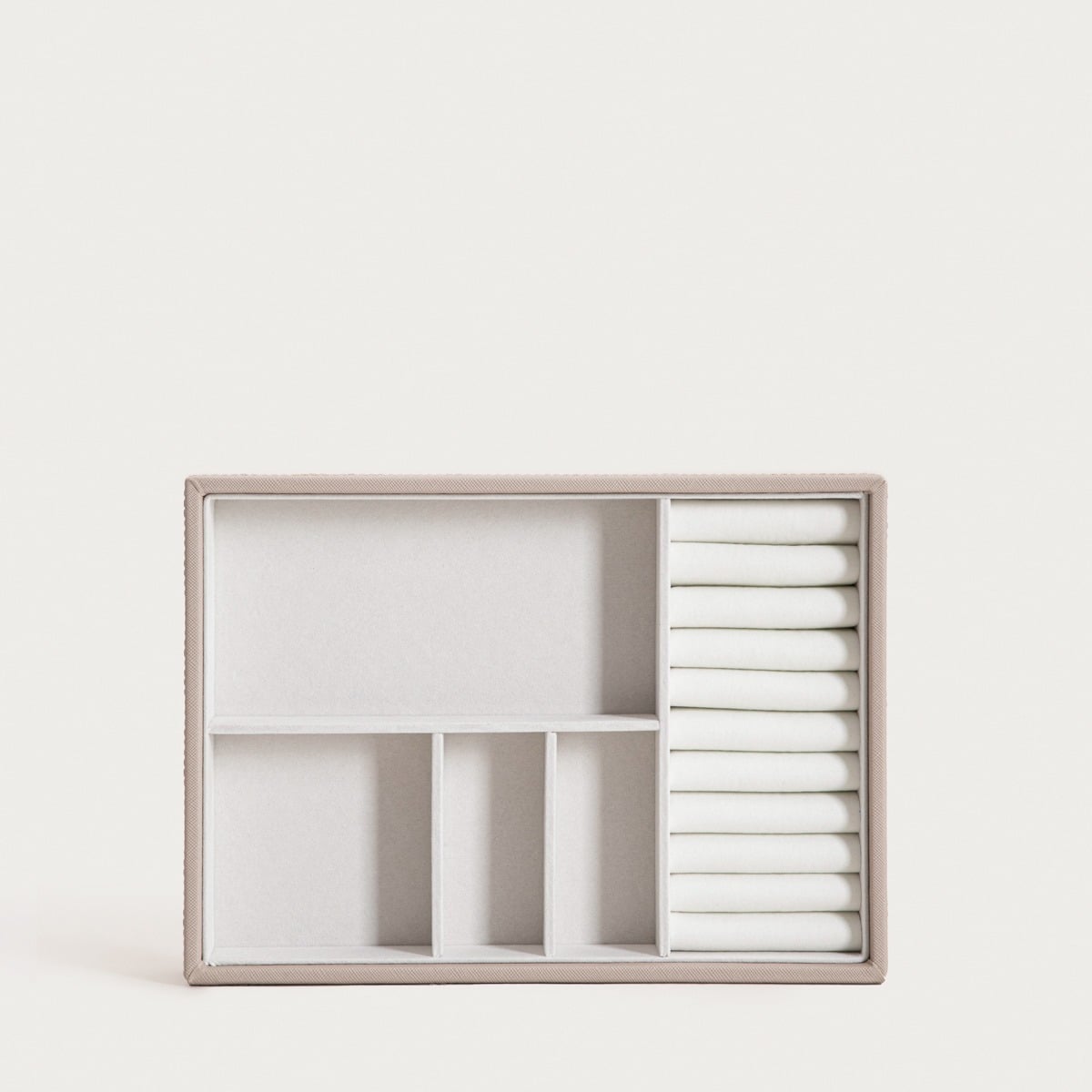 AMMRA Three-Level Beige Jewelry Box 25.3x18.2x11.4 cm