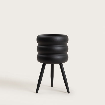 BUUBLE Flowerbed on Legs Black - Metal Plant Stand 16x28.5 cm