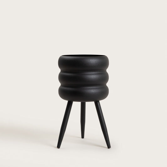 BUUBLE Flowerbed on Legs Black - Metal Plant Stand 16x28.5 cm