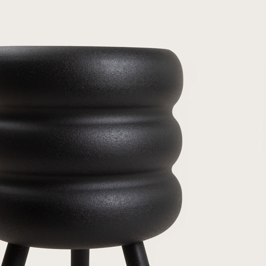 BUUBLE Flowerbed on Legs Black - Metal Plant Stand 16x28.5 cm