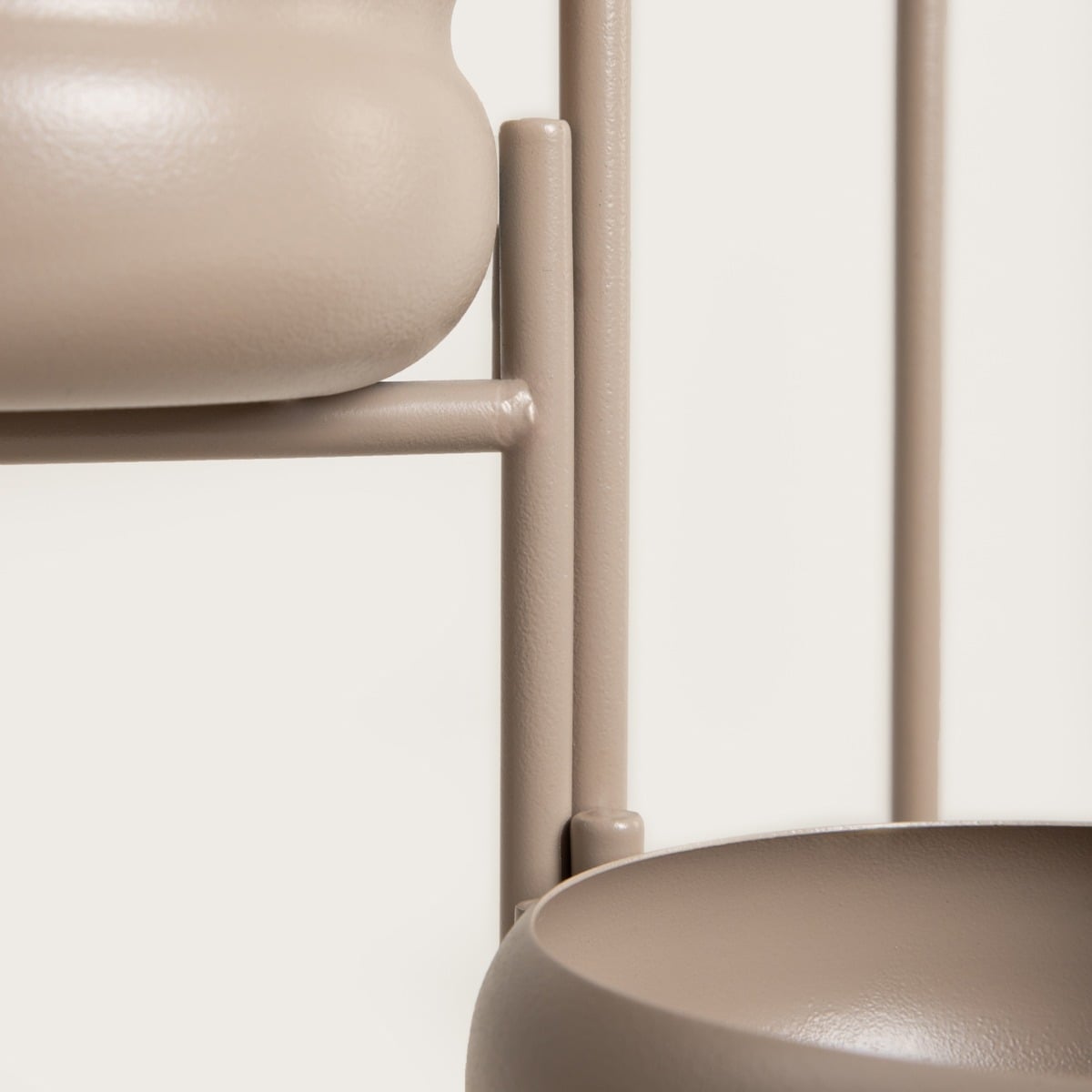 BUUBLE Triple Beige Flowerbed 36x25x60 cm - 3-Tier Metal Plant Stand