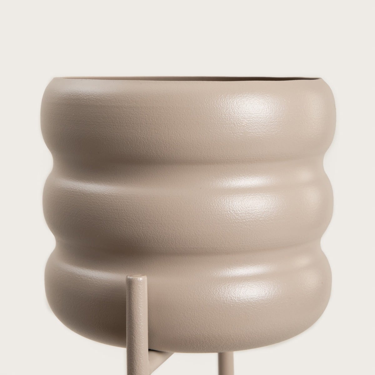 BUUBLE Triple Beige Flowerbed 36x25x60 cm - 3-Tier Metal Plant Stand
