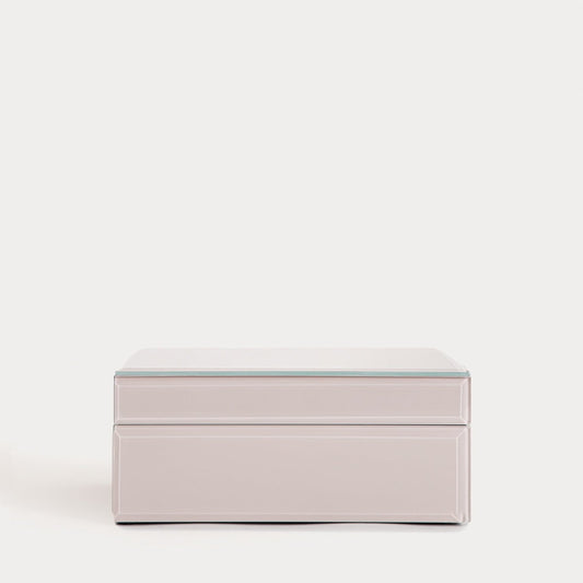 Jewelry box AERLA Glass Jewelry Box Beige 19x15x8 cm