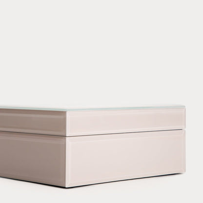 Jewelry box AERLA Glass Jewelry Box Beige 19x15x8 cm