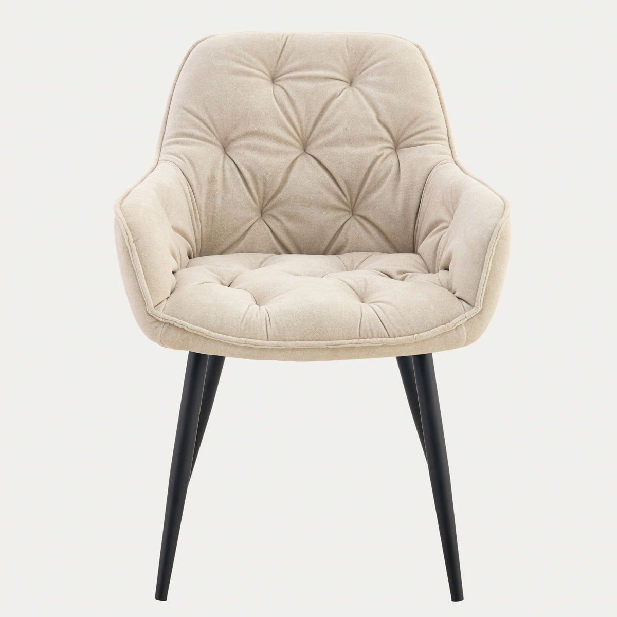 FUSSY Chair in Beige Fabric, 57x63x84 cm