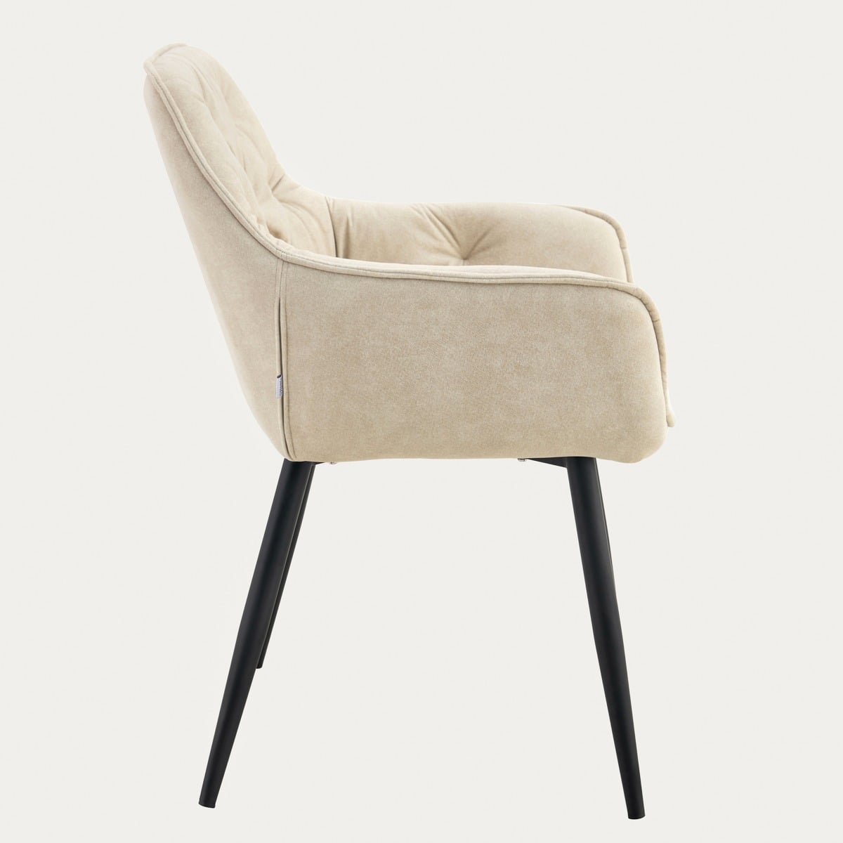 FUSSY Chair in Beige Fabric, 57x63x84 cm