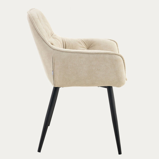 FUSSY Chair in Beige Fabric, 57x63x84 cm