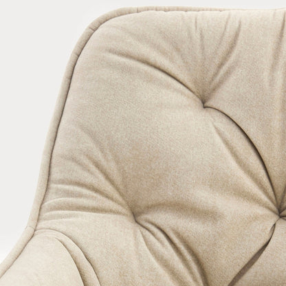 FUSSY Chair in Beige Fabric, 57x63x84 cm