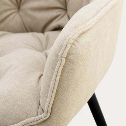 FUSSY Chair in Beige Fabric, 57x63x84 cm