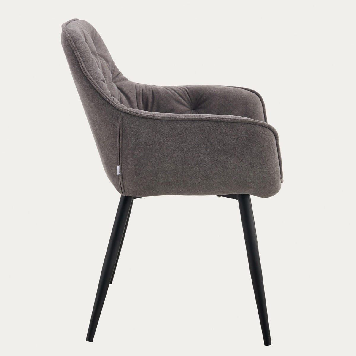 Chair FUSSY Upholstered Gray Chair in Durable Fabric 57x63x84 cm