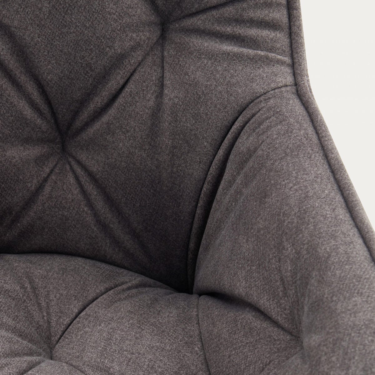 Chair FUSSY Upholstered Gray Chair in Durable Fabric 57x63x84 cm