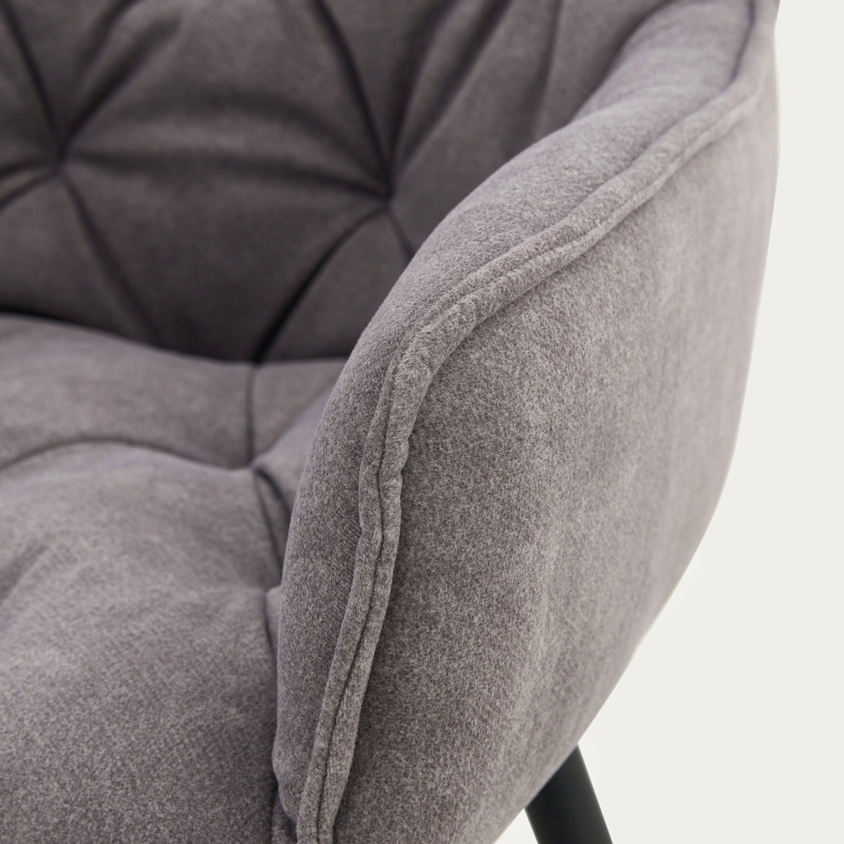 Chair FUSSY Upholstered Gray Chair in Durable Fabric 57x63x84 cm