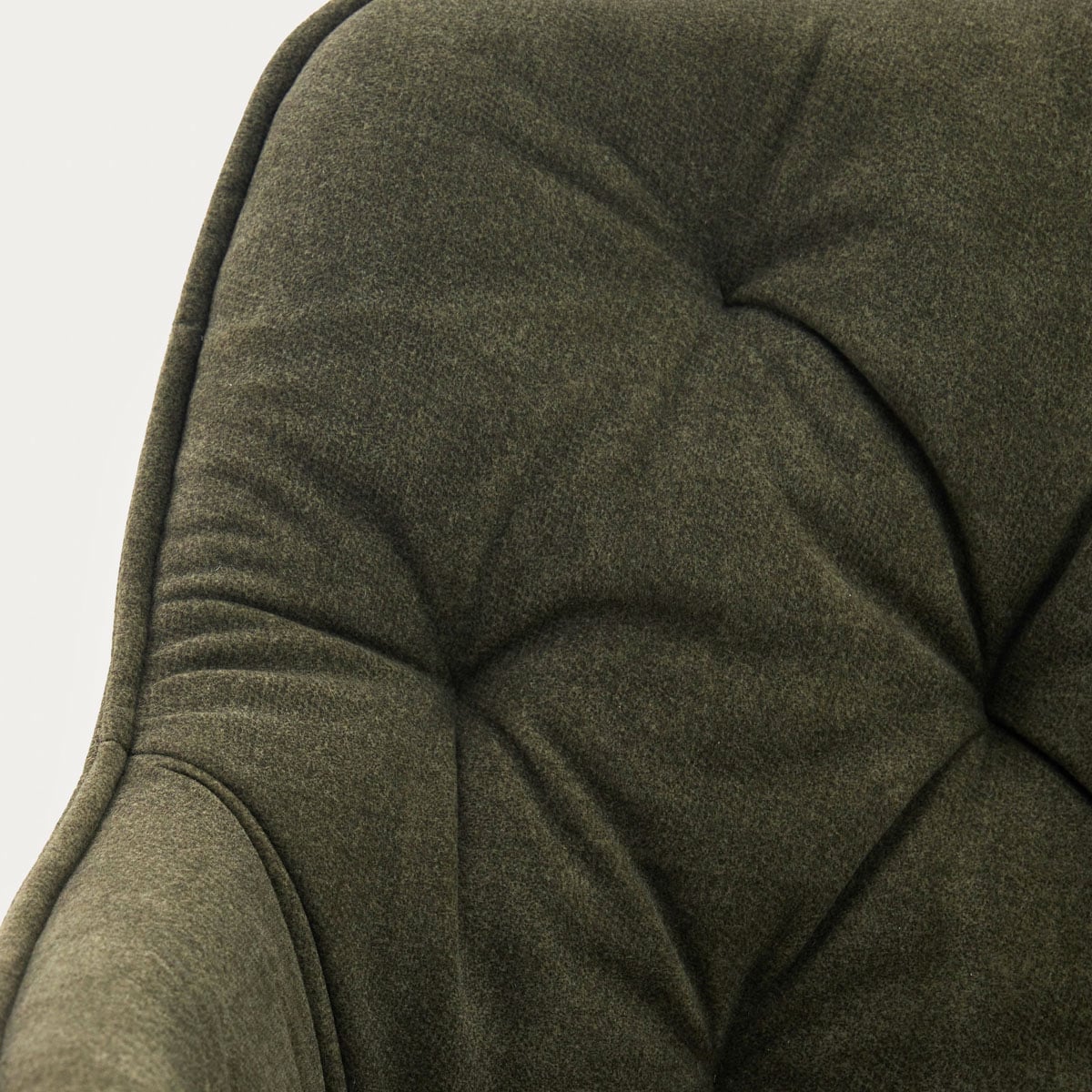 Chair FUSSY Olive Green Upholstered Chair in Polyester Fabric