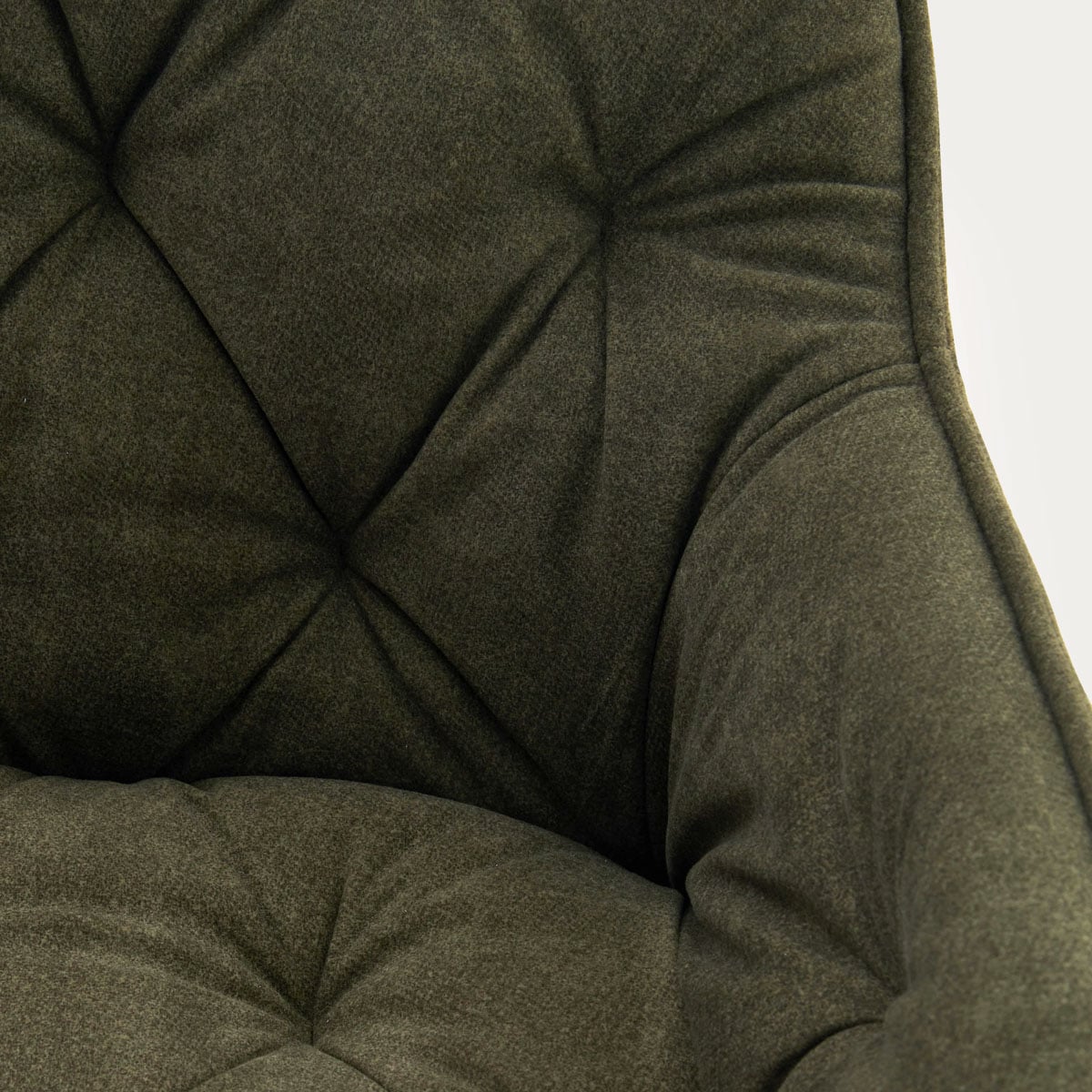 Chair FUSSY Olive Green Upholstered Chair in Polyester Fabric