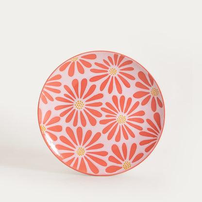 Plate FABIA Pink Floral Dinner Plate 27 cm