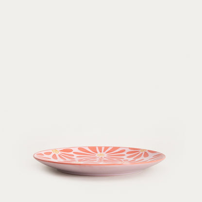 Plate FABIA Pink Floral Dinner Plate 27 cm